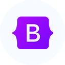 Ícone com o logo do framework Bootstrap.