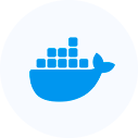 Ícone com o logo da Docker Container.